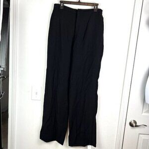 Natori Women's Black Relaxed Fit Wide Leg Dress Pants Size 10 NWT